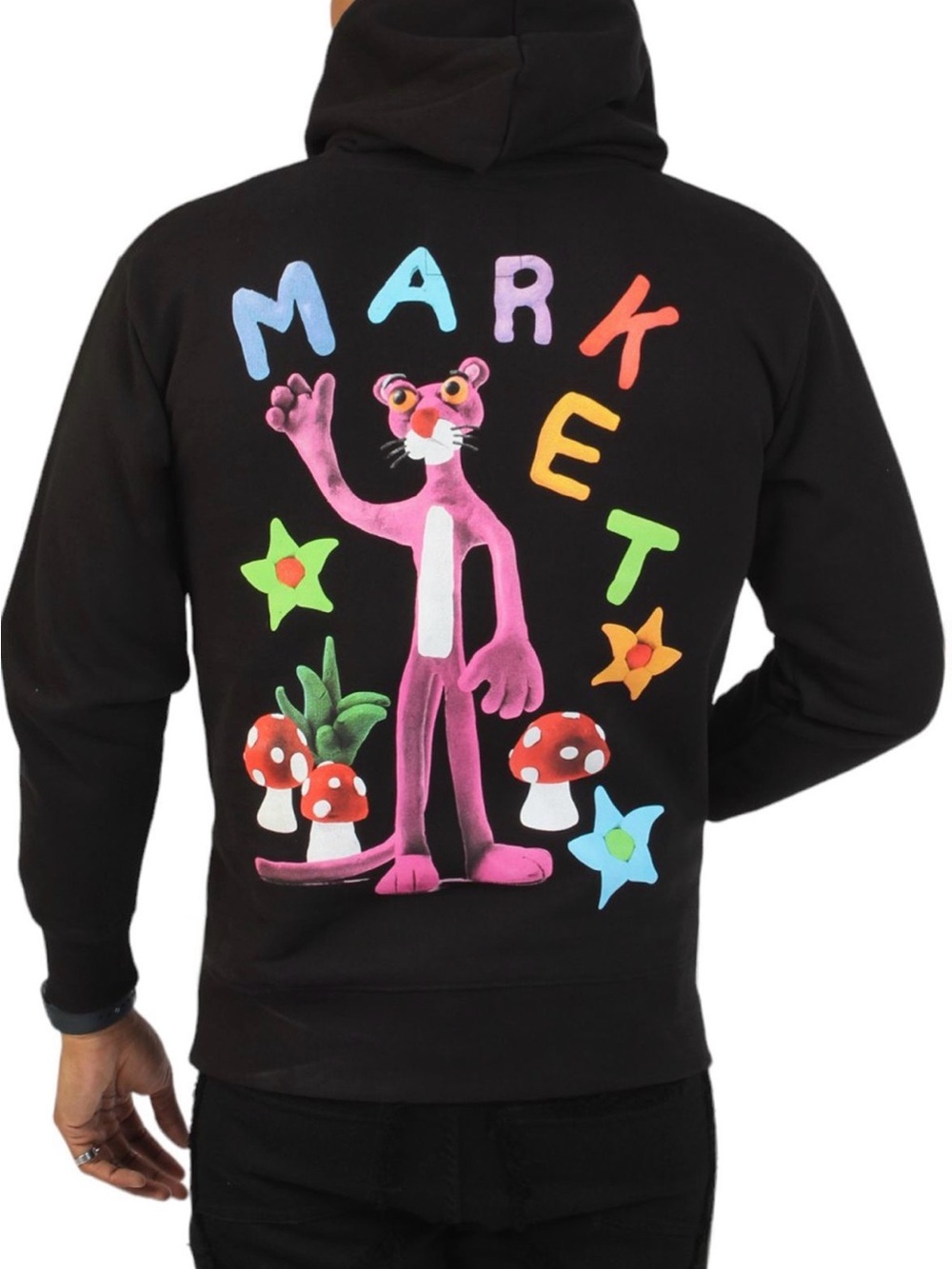 Black Sweatshirt with Pink Panther Graphic